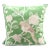 Villa by Noble Excellence Bird and Floral Embroidered Green Pillow Attributed to Schumacher For Sale