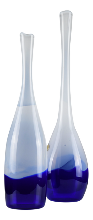 Serica Bottle Vases by Floris Meydam for Glasfabriek Leerdam, 1953, Set of 2