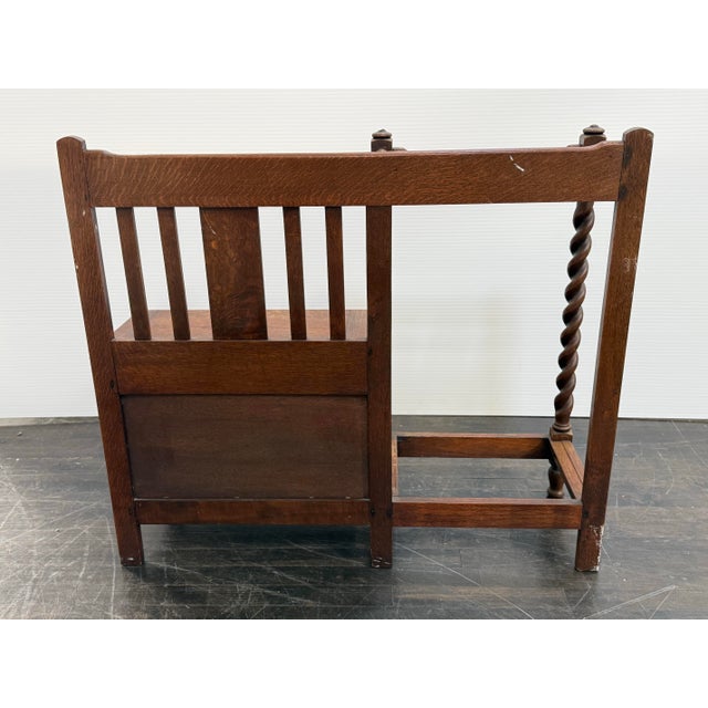 Early 20th Century English Barley Twist Umbrella/Walking Stick Entry Bench, Antique For Sale - Image 5 of 12