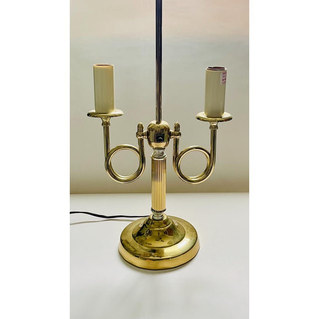 Mid 20th Century Vintage French Bouillotte Style Brass Lamp For Sale - Image 5 of 5