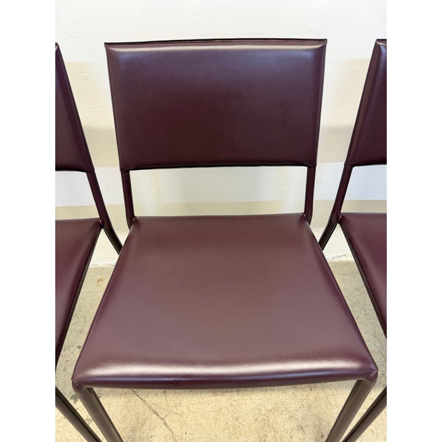 Leather Wrapped Dining Chairs by Frag, Italy 2000s - Set of Four For Sale - Image 13 of 18