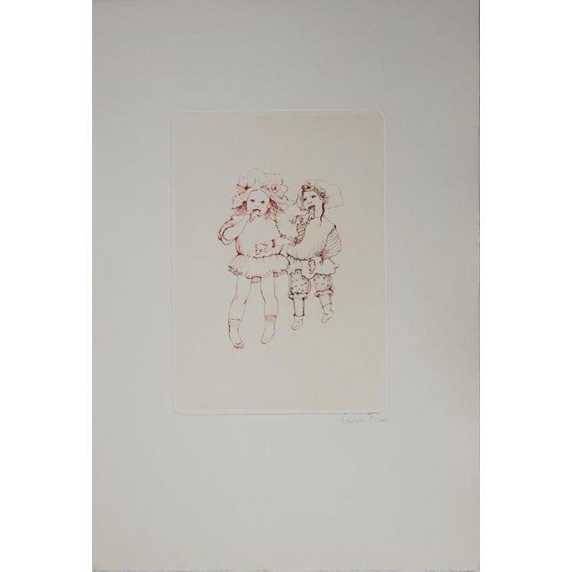 Léonor FINI (1908-1996) The Gluttons Original color etching Signed in pencil On wove paper, 38 x 56 cm (approx. 15 x 22...