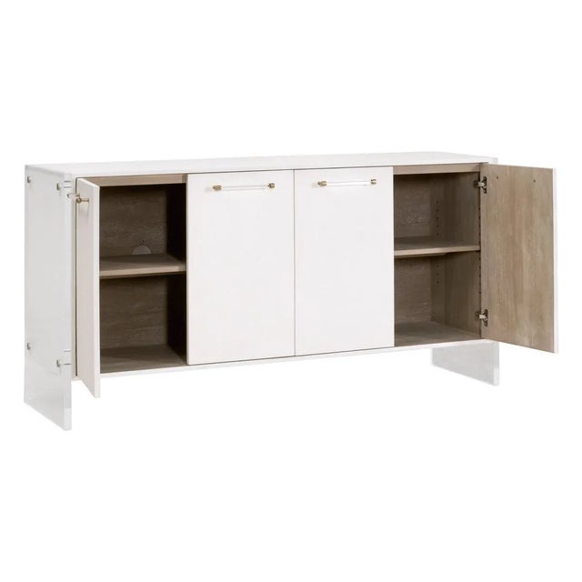 Sonia Faux Shagreen Media Sideboard For Sale - Image 4 of 8