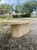 Italian Style Oval Stone Coffee Table With Ripple Wave Pedestal. Such an incredible veining to this stone with a polished...