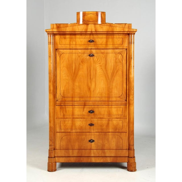 Biedermeier Cherrywood Secretary, 1830s For Sale - Image 14 of 14