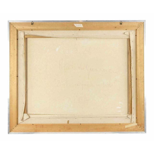 Modern Riccardo Guarnieri, Two Strips Down, Acrylic on Canvas, 1974 For Sale - Image 3 of 6