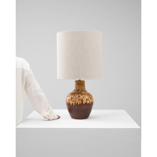 20th Century German Brown Lava Ceramic Table Lamp For Sale - Image 18 of 18
