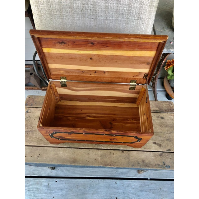 American 1960s Rustic Cedar Box For Sale - Image 3 of 11