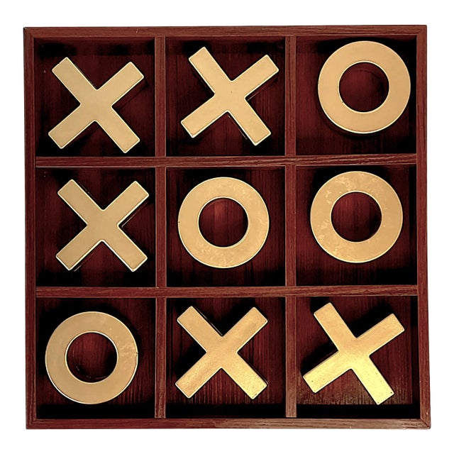 1990s Contemporary Modern Tic Tac Toe Game Board & Pieces For Sale