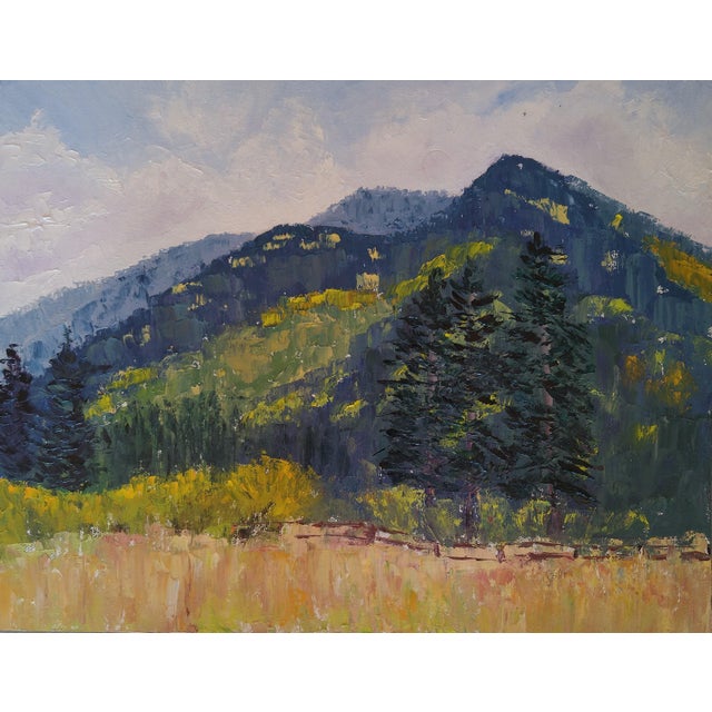 Artist: Anita Blythe (b.1956) Title: Aspens Turning Medium: Original Oil on Canvas Board Size: 11" x 14" Unframed 13" x...