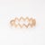 Contemporary Diamond Zig Zag Ring Sz 7 Chevron Band 14k Rose Gold Fine Estate Jewelry For Sale - Image 3 of 7