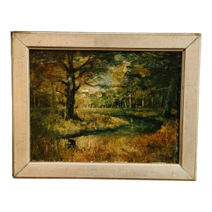 Original Mid Century English Oil Painting by H. Simpson