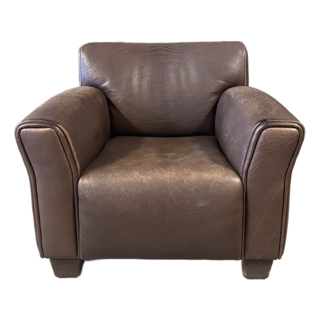 1970s Attributed to De Sede Ds-97 Buffalo Leather Lounge Chair For Sale