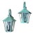 Vintage Solid Copper & Brass Outdoor Lantern Sconces / 18”h X 11”w X 12”d For Sale
