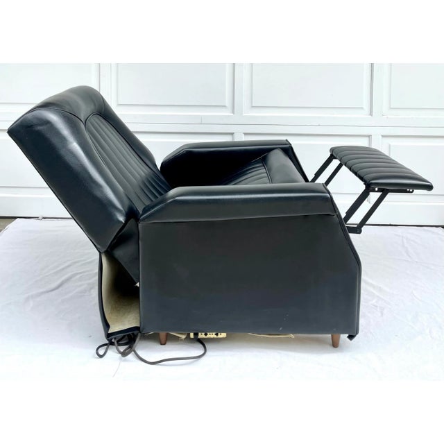 Mid-Century Modern Black Recliner Lounge Chair For Sale In Los Angeles - Image 6 of 13