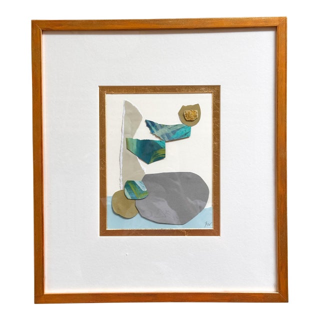 "Cut to the Feeling 3" Original Framed Collage on Paper by Zac Woodiel For Sale
