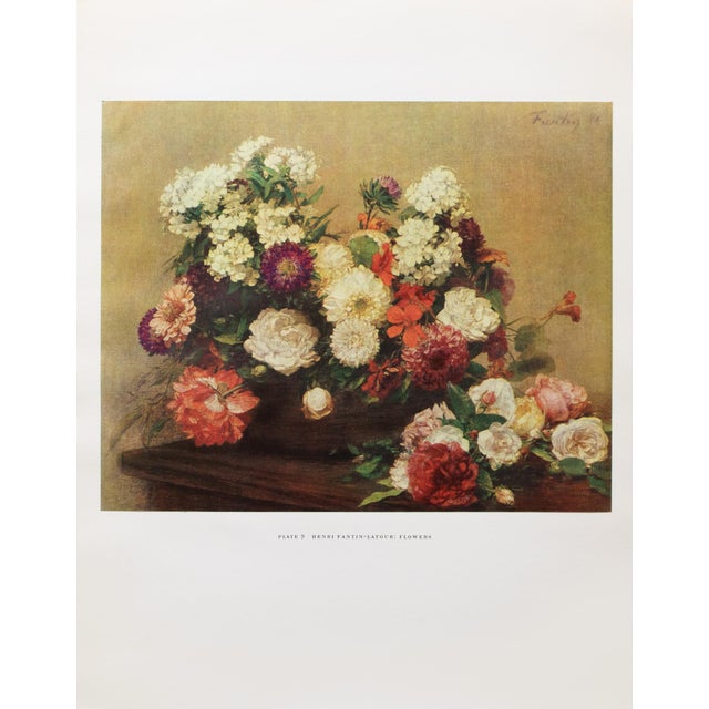 1950s After Henri Fantin-Latour "Flowers", First Edition Swiss Full-Color Print For Sale - Image 10 of 10