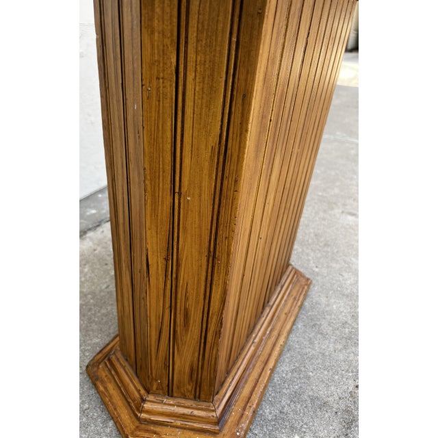 American Antique Solid Oak Lecturn/Pedestal For Sale - Image 3 of 4