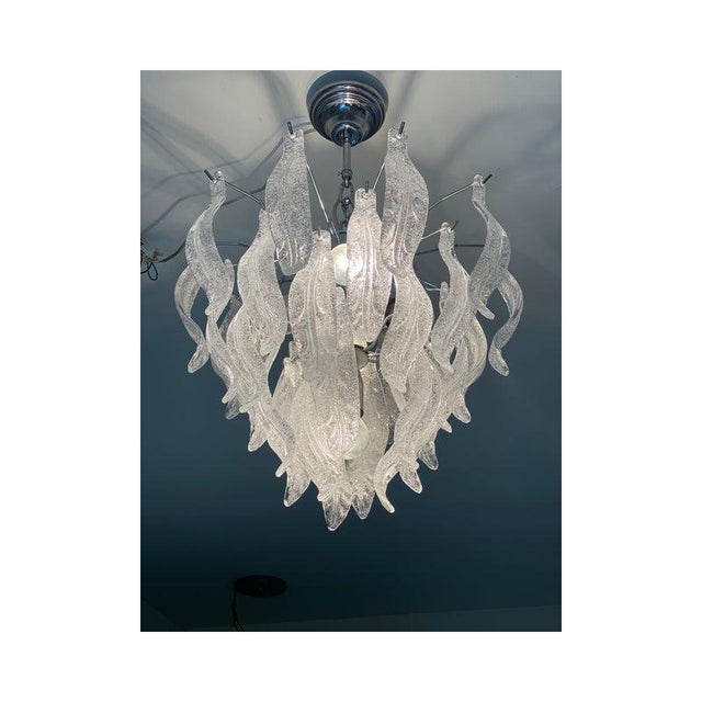 Murano Glass Leaf Chandelier by Simoeng For Sale - Image 12 of 14