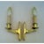 Pair c 1950's French Empire style Gold Bronze Small Wall Sconces Signed and Documented by Maison Bagues Paris. Lovely...