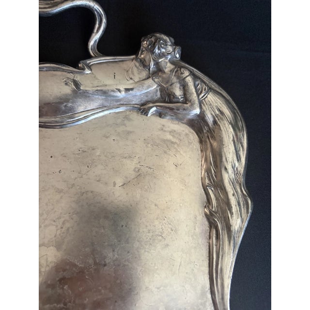 Art Nouveau Antique Art Nouveau Silver Crumb Tray For Sale - Image 3 of 8