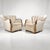 Art Deco Danish Scallop Back Oak and Sherpa Wool Armchairs, 1930s, Set of 2 For Sale - Image 13 of 13