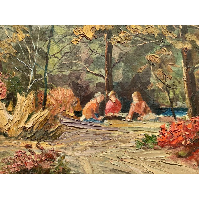 Expressionism 1960s California Forest Landscape Oil Painting, Framed For Sale - Image 3 of 6