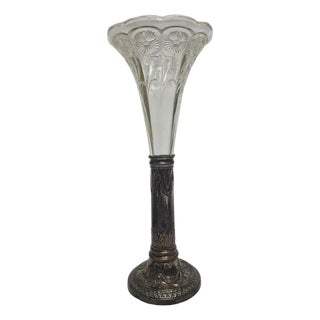 Art Nouveau French Flute Vase, 1900s For Sale