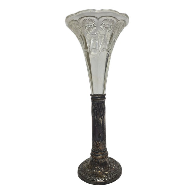 Art Nouveau French Flute Vase, 1900s For Sale
