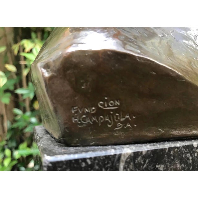 Art Deco South American Bronze Bust of a Lady For Sale - Image 10 of 12