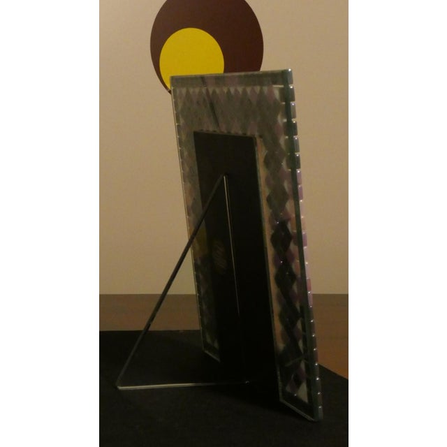Glass Table Mirror and Crystal Mosaic Photo Frame by Vetreria Darte, Italy, 1990s For Sale - Image 7 of 8