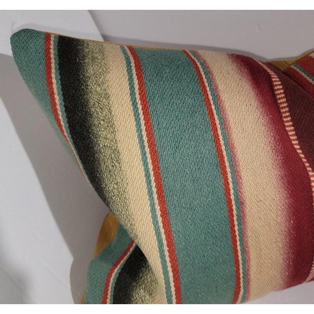 Mexican Serape Kidney Pillows -Pair For Sale - Image 4 of 4
