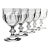 Villeroy & Boch “Bernadotte” Cut Crystal Goblets – Water or Wine – Set of 5 For Sale
