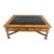 Large Spanish Colonial Style Showcase Glass Top Coffee Table on X Base For Sale