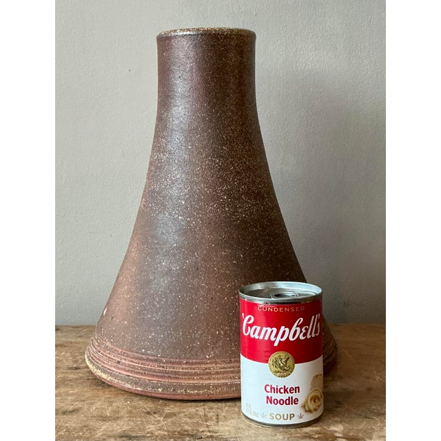 Vintage Boho Monumental Original Studio Pottery Vase For Sale - Image 4 of 12