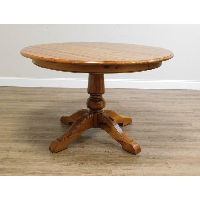 Ethan Allen Farmhouse Pine 48" Round Dining Table With 2 ...