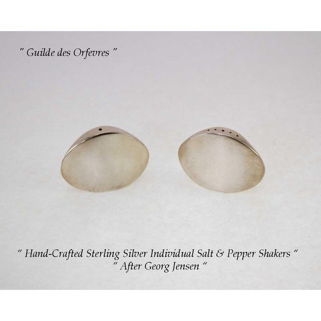 1960s Sterling Silver Individual Salt & Pepper. For Sale - Image 18 of 18