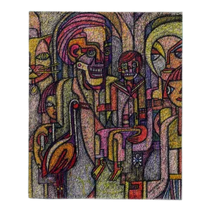 Harald Dry Schmidt (1933-1979) Mixed Media Figural Abstract