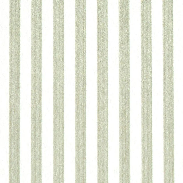 Transitional Sample - Schumacher Edwin Stripe Narrow Wallpaper in Linen For Sale - Image 3 of 4