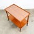 High quality solid teak bar cart by unknown Danish maker with glass top surface. Very fine details and construction. The...