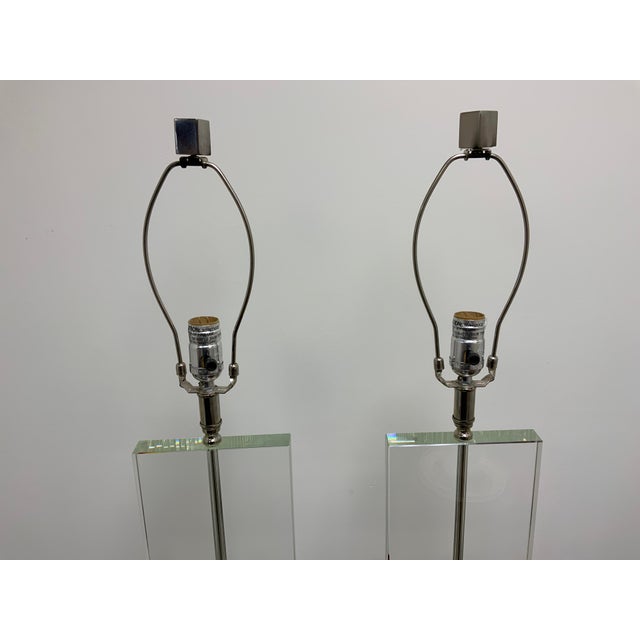 Contemporary 21st Century Acrylic Lamps - a Pair For Sale - Image 3 of 11