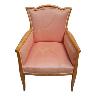 Art Deco Style Armchair in Light Molded Wood, 1930s For Sale