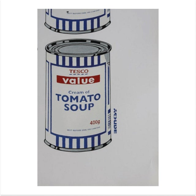 After Banksy, Tesco Value Cream of Tomato Soup Cans, 2006, Offset Printing For Sale - Image 4 of 5