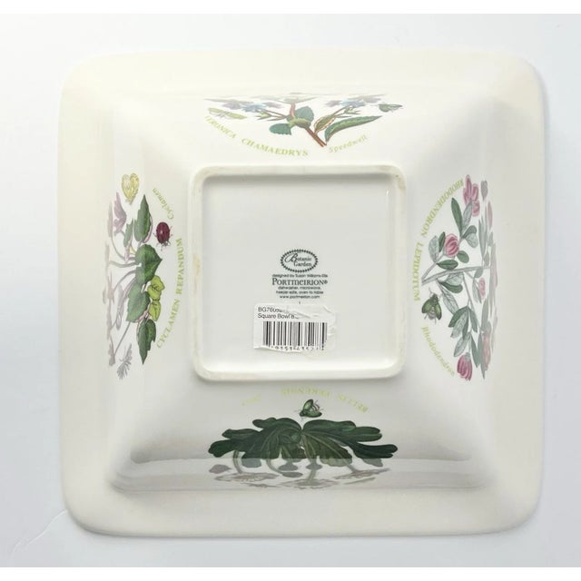 Portmeirion “Botanic Garden” Square Ceramic Serving Bowl For Sale - Image 4 of 5