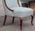 1940s Cherry Wood Regency Chairs with New Upholstery For Sale - Image 11 of 12