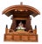 Japanese Wooden Shrine of Kamidana with Monk, 1950s, Set of 2 For Sale