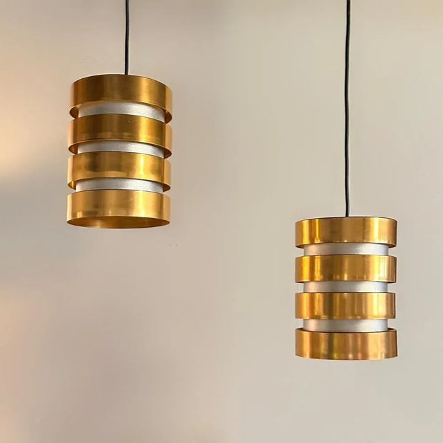 Mid-Century Copper Pendant Shades by Carl Thore for Granhaga Sweden, 1960, Set of 2 For Sale - Image 11 of 11