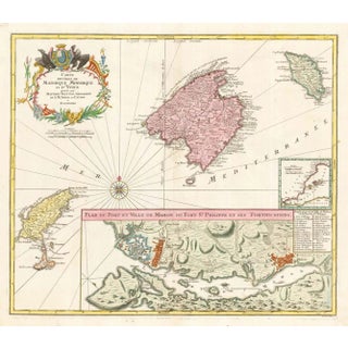 The Balearics with an Inset Chart of Mahon Harbour For Sale