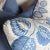 Traditional Thibaut Indienne Hazel Blue Pillows With Navy Cord- Set of 2 For Sale - Image 3 of 6