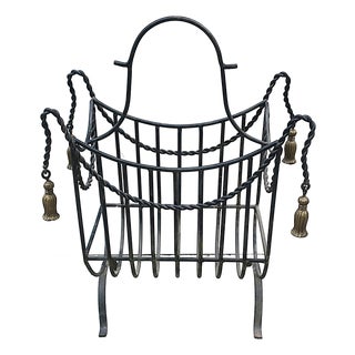 Firewood Holder Iron With Tassel Design For Sale